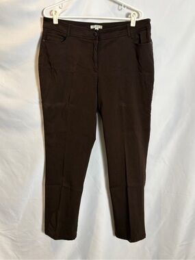 Dana Buchman Brown Mid-Rise Pants